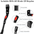 Miniatyrbillede 4 af 5: (Sort) Justerbar Aluminium Legering Cykel Støttefod, Højde med Non-S