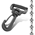 Miniatyrbilde 1 av 5: 12 stk. Plast Svingbare Snap Hook Klips for Veske, 1 Tomme Rotasjonslås Veskestropp Jernvare for Veskeproduksjon Nylon Webbing Hoo