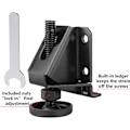 Miniatyrbillede 4 af 4: (Heavy Duty Furniture Levelers Black 4Pcs) Justerbar Bordben Leveler w/Lock Nuts til Møbler,Ta