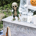 Miniatyrbillede 5 af 5: 2 Statuer Seje Skelet Figurer Harpiks Kunsthåndværk Statue Skull Sculp