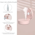 Pikkukuva 2 / 5: x Mini Kannettava Tuuletin (Pinkki) Viilentävällä Sumulla ja Ladattavalla Akulla, Taitettava, 7 Värin Yövalo, USB, 3 Nopeutta, Sopii Naisille ja Lapsille