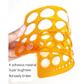 Miniatyrbilde 2 av 5: Sirkelmal i plast med 36 sirkler, sirkelformet linjal for tegning, måling og design, stålnett for tegning (oransje)