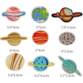 Miniatyrbillede 2 af 5: 26 stryge-på patches, STK Planet Brodery stryge-på klistermærker patches