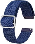 Nylon Armbands, Justerbara Flätade Loop-Remmar för Män och Kvinnor 20mm