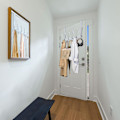 Miniatyrbillede 4 af 5: Over Door Hooks Over Door Hanger Hook Rack med 5 Triple Hooks til ophængning af frakker, Over Door To White