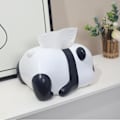 Miniatyrbillede 5 af 5: 1 stk Sød Vævsæskebetræk, Harpiks Tegneserie Panda Ansigtsvævsdispenser Serviet Holder, Papir Opbevaringsboks til Soveværelse, B