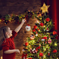 Miniatyrbillede 2 af 5: 1 stk Juletræstop Jul Glitrende Guld Hul Stjerne Trætop Pynt til Juletræ.