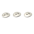 Miniatyrbilde 3 av 3: 20 stk Rustfrie Stål Syknapper Buede Flat Oval Metallknapper med 2 Hull for Armbåndslaging og Håndverk 14x10x