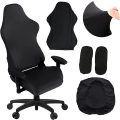Miniatyrbild 1 av 5: Gamingstolöverdrag - kontorsstolöverdrag 4 delar/set gamingstolöverdrag med armstödsöverdrag/stolöverdrag
