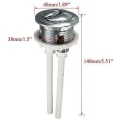 Miniatyrbilde 4 av 5: 38 mm dobbel trykknapp for toalett spyling krom høytrykk