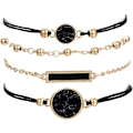 Miniatyrbillede 1 af 3: 4 Perle Armbånd til Kvinder Justerbar Charm Pendent Stack Brace