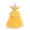 Miniatyrbilde 3 av 6: 1 stk. gul jente Belle prinsesse bursdagsfestkjole Skjønnheten og udyret kostyme Height 120CM