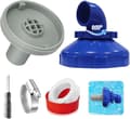 360° Roterande Poolfyllningsmunstycke - Justerbart Utloppsmunstycke - Med Anslutningstillbehör för Intex Bestway Pool - Poolutloppstillbehör - Diameter 3
