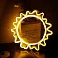 Miniatyrbillede 1 af 5: Sol Neon Lys Neon Lys Skilt Neon Væglampe USB/Batteri Powere