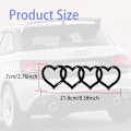 Miniatyrbillede 6 af 6: Bil Udvendige Emblemer Badge 3D Mærkat Dekal Passer Til Audi A3 A4 A5 A6 A8 TT R8 Q3 Q5 Q7 Bright Black