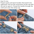 Miniatyrbilde 3 av 5: 3 Sett Erstatnings Spider Cobweb Jeansknapper For Løse Jeans, Gjenbrukbare Spider Web Bukser Midje Strammer Knappnåler Edderkoppdyr Ingen Sy Metallknapper For