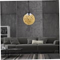 Miniatyrbillede 2 af 5: Retro Rund Skygge Rattan Pendel Loftlampe 25cm, Lampe Rattan P