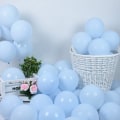 Miniatyrbild 3 av 5: 100 st Pastellblå Ballonger 10 Tum Macaron Latexballonger och Pa