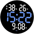 Miniatyrbild 1 av 4: Väggklockor, Radiostyrd Klocka, Digital Klocka, Badrumsklocka, LED Elektronisk Klocka Fjärrkontroll Väggklocka för H