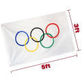 Pikkukuva 3 / 5: MH-lippu Olympialaisten piha liput olympiarenkaat sisä- ja ulkotiloihin