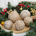 Miniatyrbilde 4 av 5: 17×17×25cm 3.15\" Julekuler Ornamenter 12 stk Glitter Sekvens Kuler Juletre Kuler Jul Hengekuler for Jul T