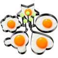 Miniatyrbillede 1 af 4: 5 stk. Ægring Pandekageform Kreativ Rustfrit Stål Omelet Madlavningsform Non-Stick Køkken Madlavningsredskaber