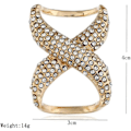 Miniatyrbild 2 av 5: 2 st. Legering X-formad Artificiell Rhinestone Halsduks Spänne Hållare Ring Halsduk Spänne Blus Sjal Wrap Kläder Dekoration