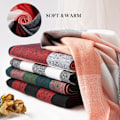 Miniatyrbillede 5 af 5: Dametøj Vinterhalsklæde, Mode Cashmere Følelse Plaid Halsklæder til Kvinder, Pashmina Sjal og Wraps, Langt Tæppe Halsklæde