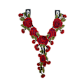 Miniatyrbild 4 av 5: 2PCS Dekolleté Applikation Krage Patch Broderad Blomspets Tyg Trim Kläder Sömnad Pat