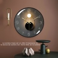 Miniatyrbilde 2 av 5: Moderne lydløs veggklokke, 30 cm diameter veggklokke, rund digital kvartsklokke, egnet for stue