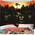 Pikkukuva 1 / 4: Halloween mandala tyyliin intialainen boheemi seinävaate