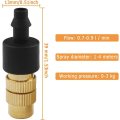 Miniatyrbillede 3 af 5: Messingspraydyser 20 stk. Messingvandingssprayer Justerbar dyse