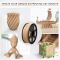 Miniatyrbillede 5 af 5: Filament 1,75 mm, ægte træfibre pænt viklet filament, 3D-printer træfilament, Dimensio Wood PLA