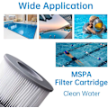 Miniatyrbillede 4 af 5: 6 stk. varmtvandsfilter til oppustelige MSpa-pools, filterpatronpumpe opgraderet version til