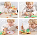 Miniatyrbilde 2 av 5: Blå Drøm Filt Spill Mat Pizza Lekesett for Barn