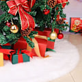 Miniatyrbilde 1 av 5: Tykk Juletre Skjørt 48 Tommer, Myk Hvit Juletre Skjørt, Juletre Skjørt Julepynt (48 Tommer)