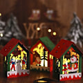 Miniatyrbillede 4 af 5: Bordplade Julelandsby Dekoration Lys Op Julepynt