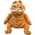 Miniatyrbilde 1 av 5: Stor oransje plysj katt plysjleke, realistisk gul tabby katt leketøy for gutter og jenter, jul fødsel