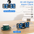Pikkukuva 2 / 5: 3D LED digitaalinen herätyskello, seinäkello, digitaalinen kello, 3D LE