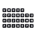 Miniatyrbillede 2 af 5: 156 Alphabetperler \"A-Z\" Akryl Kvadratiske Perler Blandet
