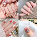 Miniatyrbilde 3 av 5: 100 stk Blomst Neglepynt Flatback Harpiks Charms Design 3D Blomster Negle Steiner og Charms Forsyning Akryl Vår Blomst Tin
