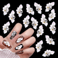 Miniatyrbild 1 av 4: (Vit) 20 st Blomma Nagel Charm 3D Blomma Charm för Naglar Stenar och Strass för Naglar Inlägg Pärlor Pärlor Kristaller Ac