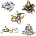 Miniatyrbilde 1 av 5: Metallpuslesett 5 deler, Metallpuslespill, Pedagogiske intelligensleker, IQ-test Distanglement Pu