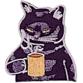 Miniatyrbillede 1 af 5: Broderede Stryge-På-Mærker Store, Den Sorte KAT Drikker Kaffe Applikation til Tøj, Sy-På Emblem DIY Tilbehør til fo