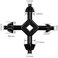 Miniatyrbilde 3 av 5: 2 stk chucknøkkel 4 i 1 Mini Multifunksjon Hånd Drill Chuck Nøkkel Drill Nøkkel Kombinasjon Drill Power Too