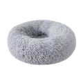 Miniatyrbillede 1 af 5: Grå plys donut hund seng, beroligende rund hund katteseng blød fluffy kæledyr måtte selvoppvarmende hvalpeseng 40cm