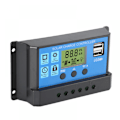 Pikkukuva 1 / 6: Aurinkoenergian latausohjain, 12V/ 24V aurinkopaneelien latausohjain 5V kaksois-USB-portin näytöllä, säädettävissä 30A