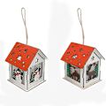 Miniatyrbillede 1 af 5: Juletræ Træhus LED Lys, Julemand Snemænd Elg Il