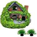 Miniatyrbillede 1 af 4: 13x12,5x9cm 3 stk Akvarium Dekoration Hobbit Hus, Harpiks Lille Fisk Skjulested Hule, Akvarium Dekoration Hul Hul Ly Fi