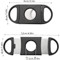Miniatyrbillede 2 af 5: Cigarsaks, Butterfly Cutter, ABS, Sort